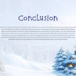 Winter Storm Template - conclusion slide with winter village background