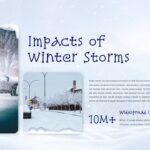 Winter Storm Template - impacts slide with person in snowstorm