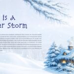 Winter Storm Template - definition slide with winter village scene