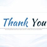 Winter Wonderland Theme Template - Thank you slide with minimalist design and snowy forest background