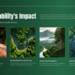World Environment Day sustainability impact slide to showcase environmental, economic, and social benefits