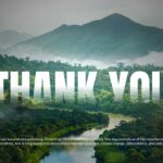 World Environment Day thank you slide to conclude environmental presentations with impactful nature imagery