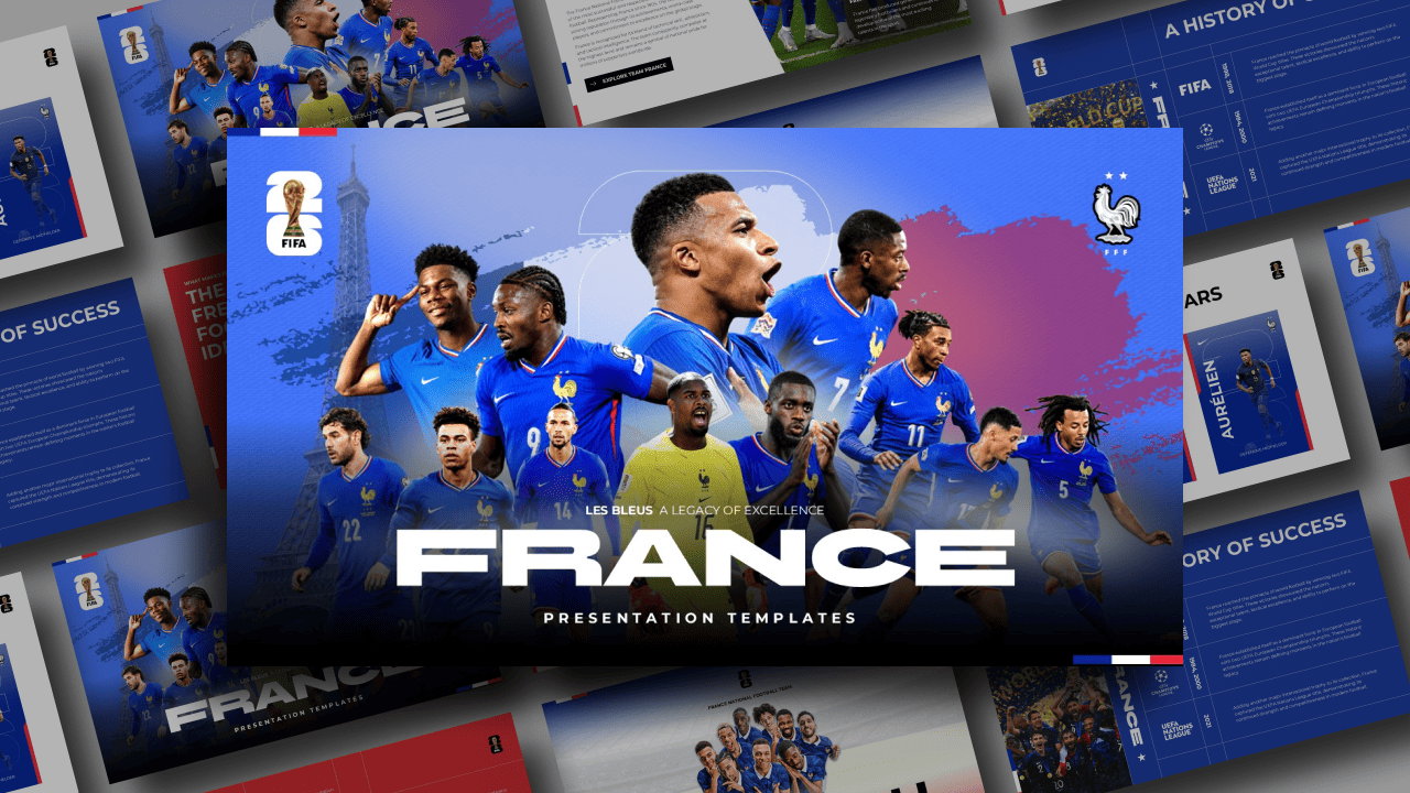 France Football Team Theme Presentation Template