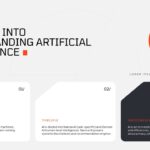 AI Fundamentals Overview - Clean navigation slide with three numbered sections and prominent orange exploration button