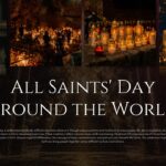 All Saints Day Template - global celebrations slide with four cultural celebration photos in horizontal gallery
