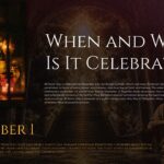 All Saints Day Template - celebration timing slide with candlelight imagery and November 1 date highlight