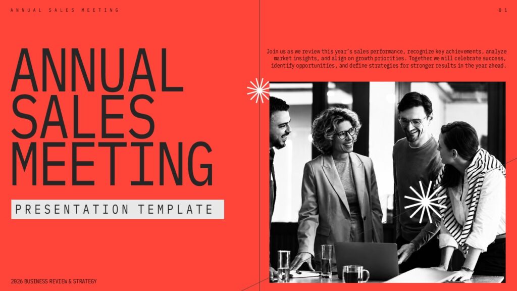 Annual Sales Meeting Template - Cover Slide