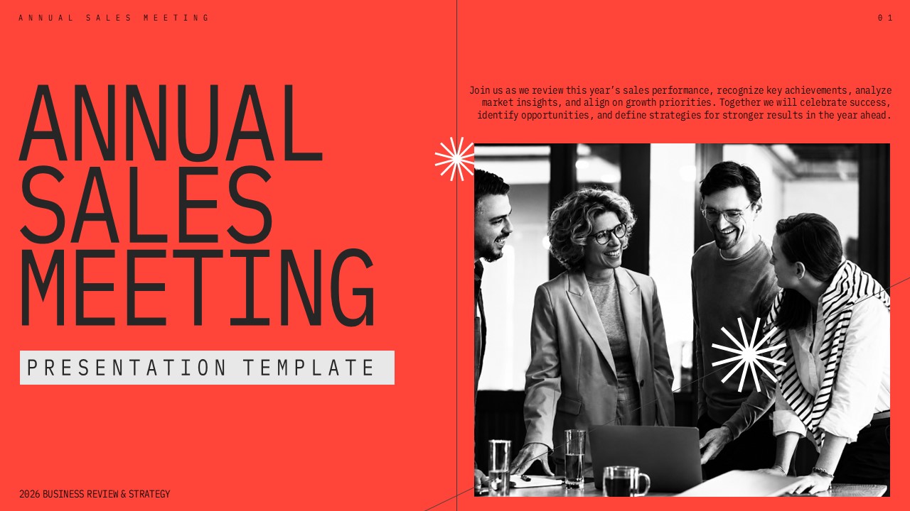 Annual Sales Meeting Template - Cover Slide