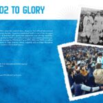 Argentina Football History Template - Timeline slide with 1902 and 1930 milestones and vintage polaroid photos
