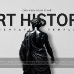 Art History Template - Cover slide to open lectures with a bold classical statue and editorial design