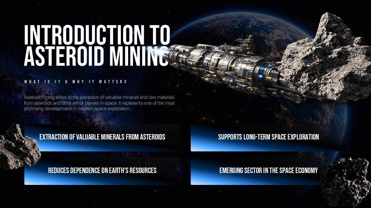 Asteroid Mining Template - Why Asteroids Matter Statistics Slide