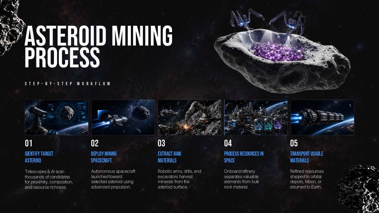 Asteroid Mining Template - Technologies Enabling Space Mining