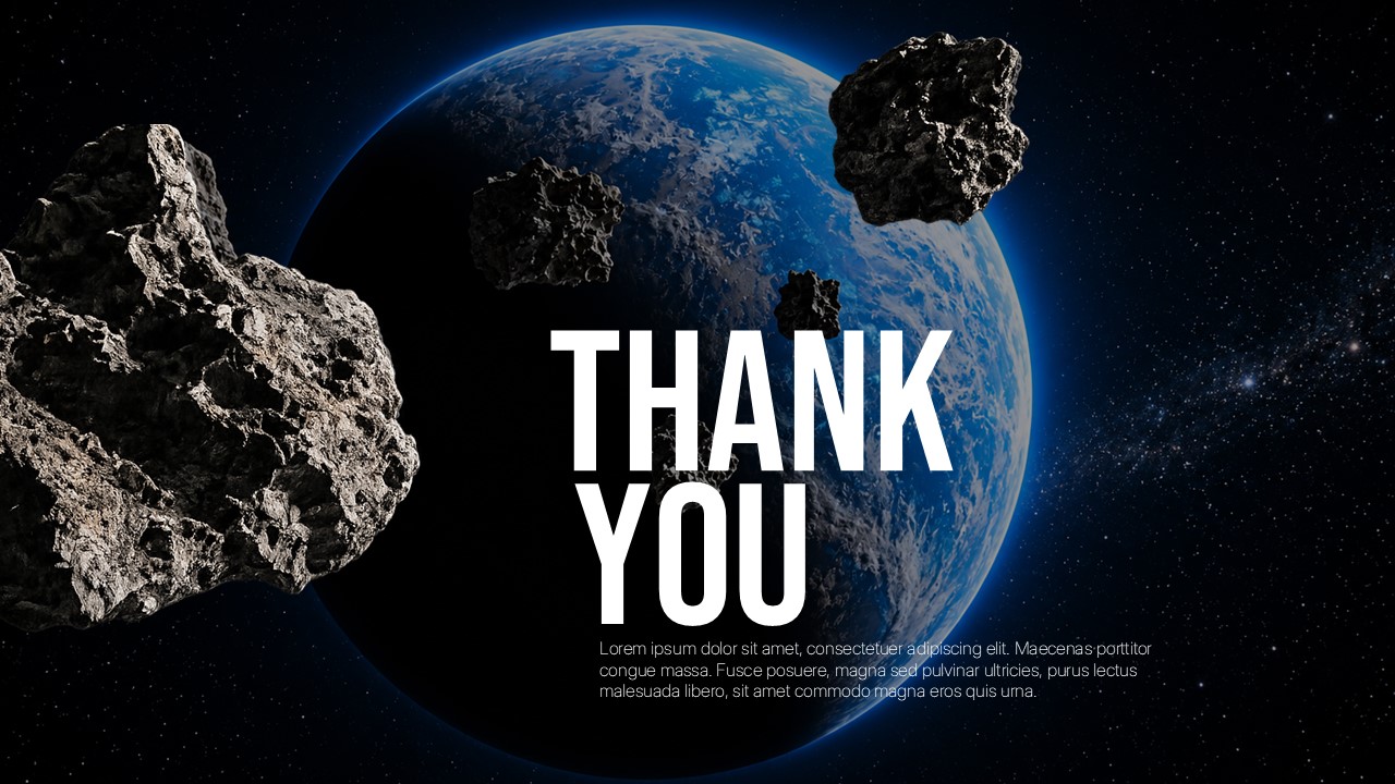 Asteroid Mining Space Resources Economy Template - Thank You Closing Slide