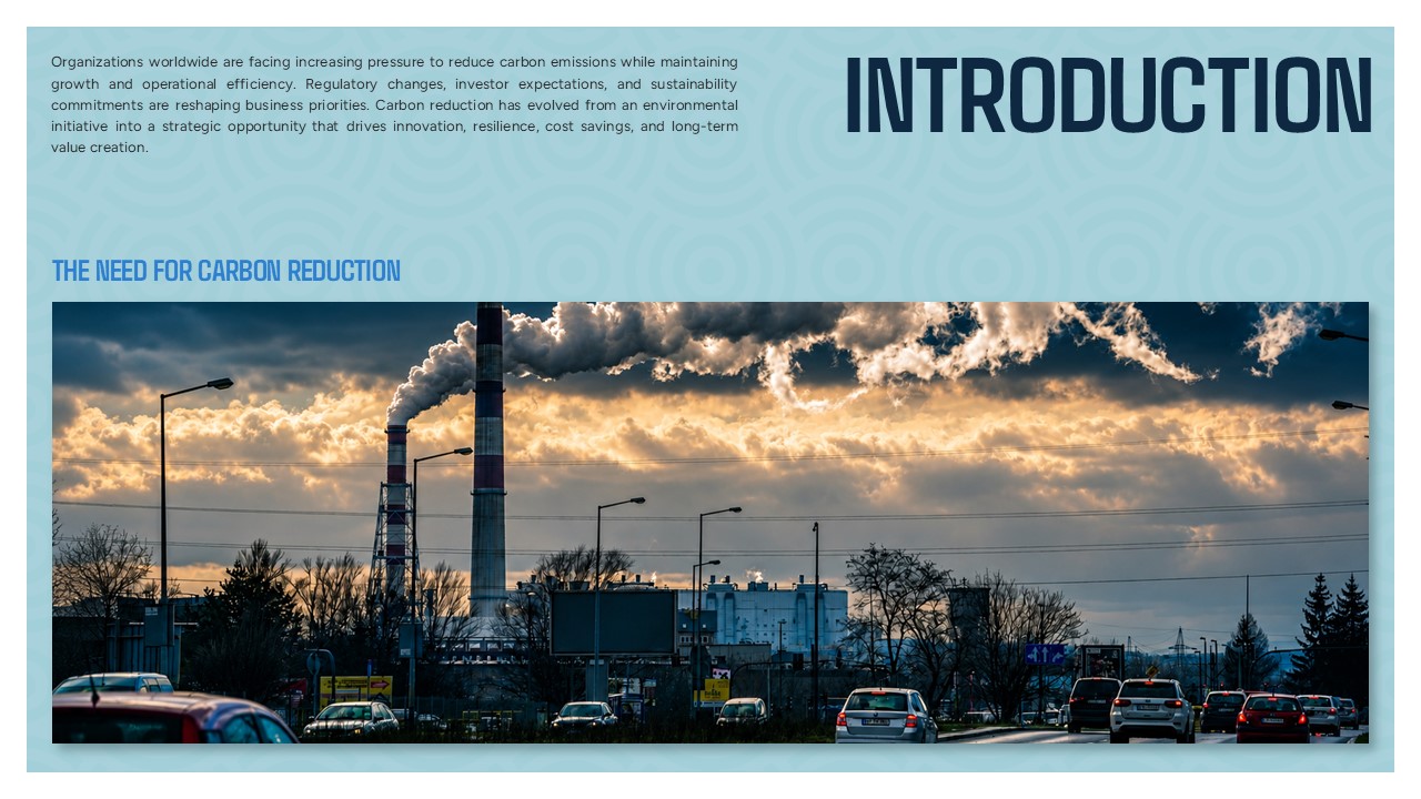 Carbon Reduction Consulting - Introduction Slide Template