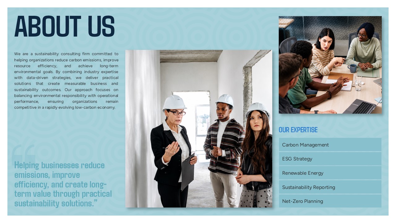 Carbon Consulting - Mission and Vision Slide Template