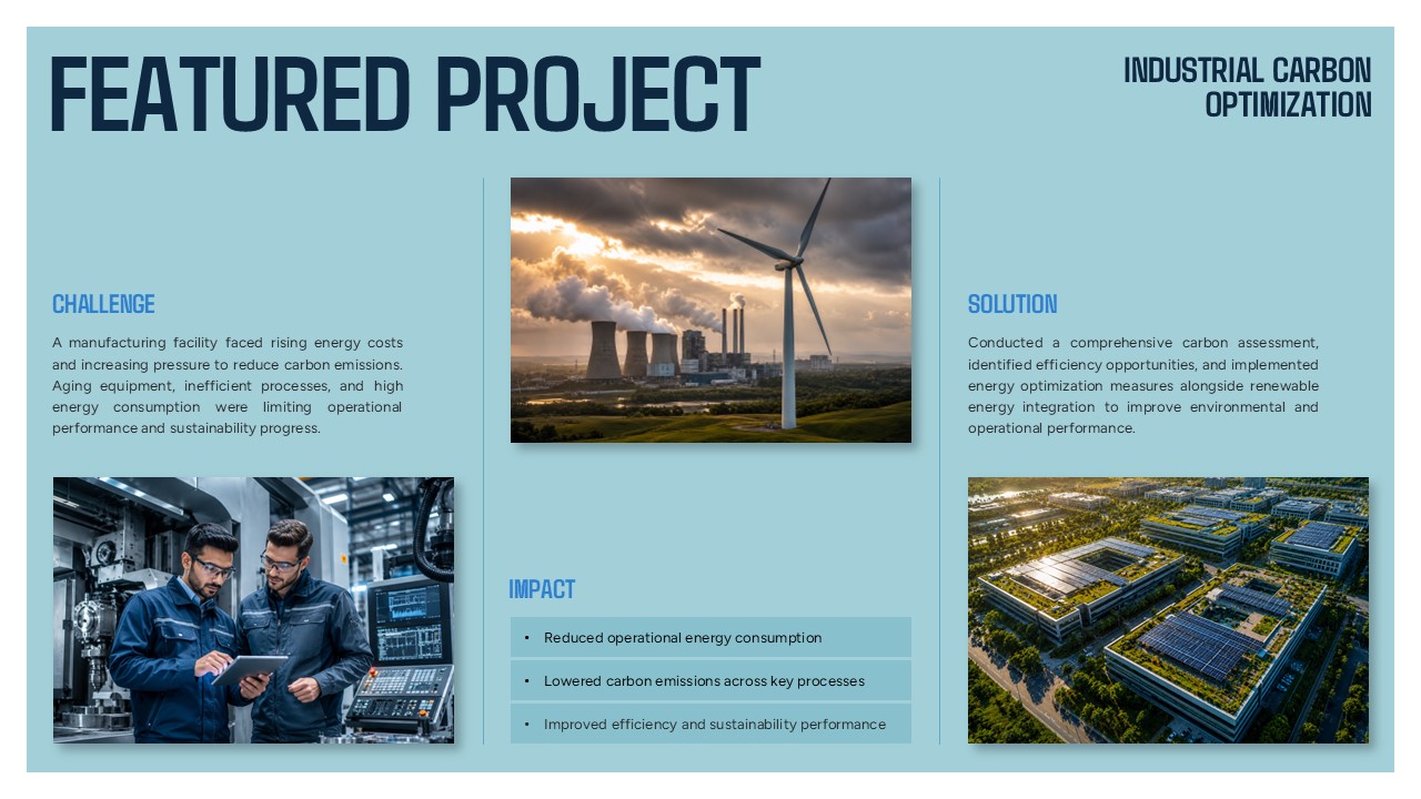 Carbon Consulting - Featured Project Case Study Slide Template