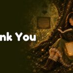 Children's Book Illustration Template - thank you closing slide mirroring cover with enchanted tree reading scene