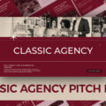 Classic Agency Pitch Deck Template - Cover slide with team photo