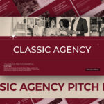 Classic Agency Pitch Deck Template - Cover slide with team photo