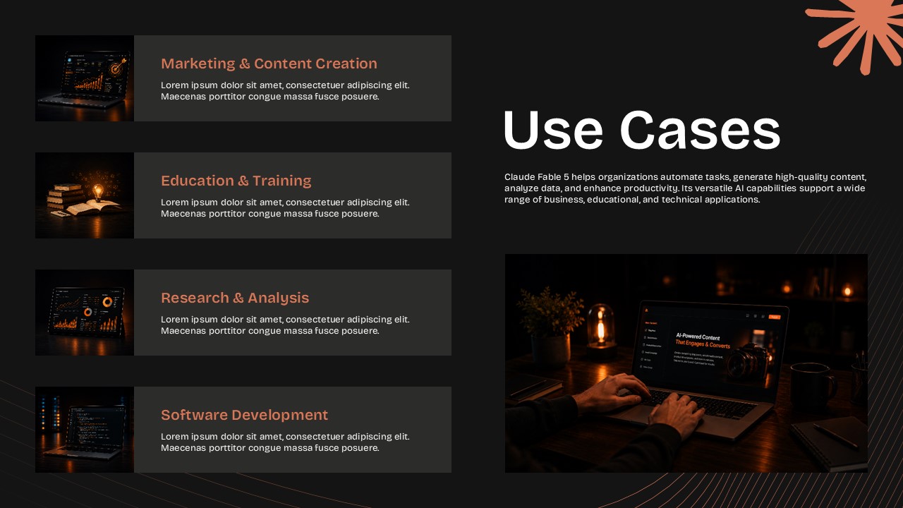 Claude Fable 5 Template - Capabilities comparison slide to differentiate your AI from competitors
