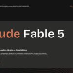 Claude Fable 5 Template - Cover slide to launch your AI product presentation with impact