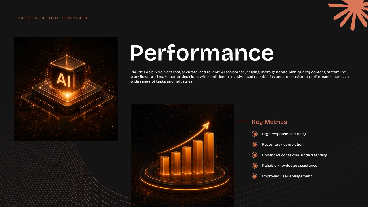 Claude Fable 5 Template - How it works slide to explain your AI workflow in 5 clear steps