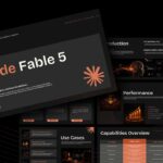 Claude Fable 5 Template - 10-slide dark-theme AI presentation for Google Slides and PowerPoint