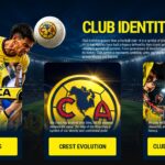 Club America Club Identity Slide - Three card layout covering colors, crest evolution, and club values