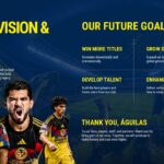 Club America Future Vision Slide - Four goals grid with vision statement and player cutouts