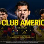 Club America Google Slides Template - Hero title slide with player cutouts and bold yellow typography