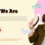 Creative Business Who We Are Template - Professional portrait paired with company story and founding date highlight