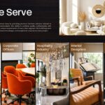 Dark Wood Texture Target Market Slide - Five customer segment cards with lifestyle photos for residential to hospitality sectors