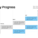 Data Analysis Template - Quarterly progress slide to visualize project milestones and sequential achievements