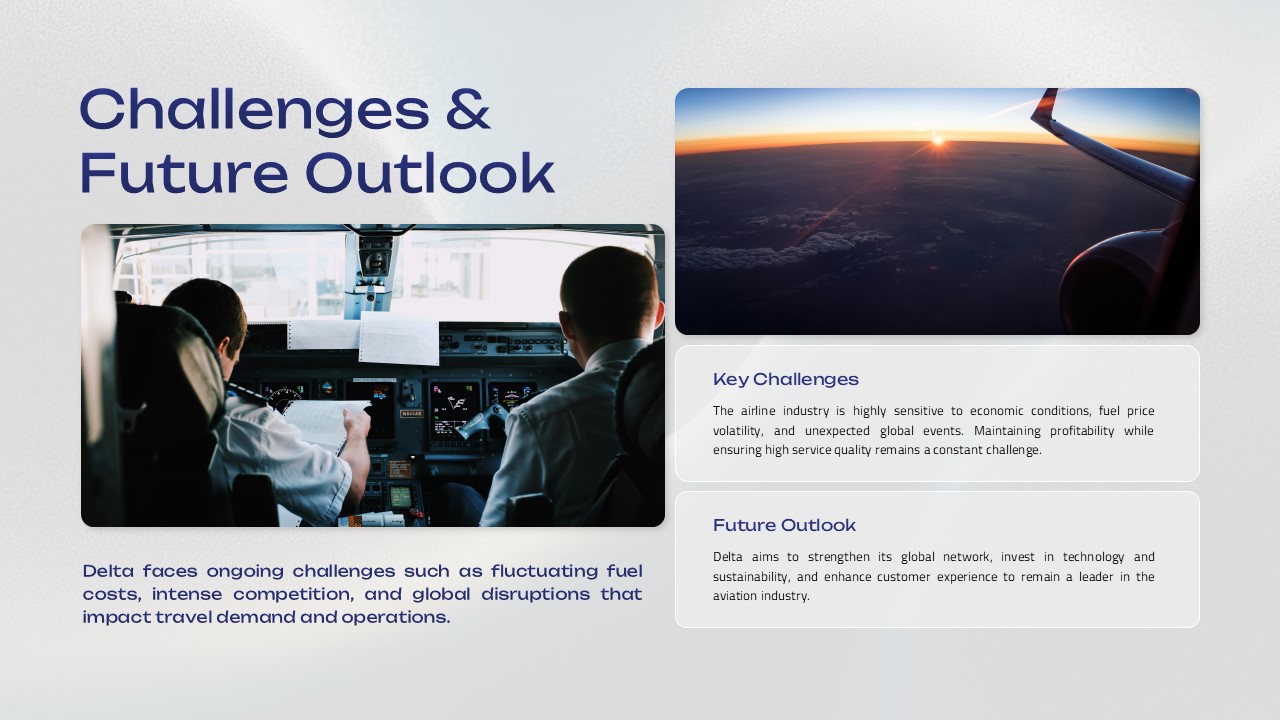 Delta Airlines Template - Challenges and outlook with cockpit imagery