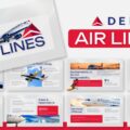 Delta Airlines Template - Overview slide with grid layout sections