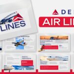 Delta Airlines Template - Overview slide with grid layout sections