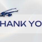 Delta Airlines Template - Thank you slide with aircraft