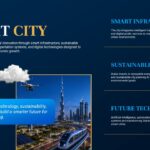 Dubai Smart City Template - Technology slide with modern transportation and city skyline