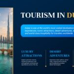 Dubai Tourism Template - Tourism slide with waterfront boats and modern architecture layout