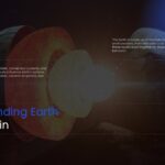 Earth Structure Diagram Template - conclusion slide with large translucent Earth cross-section visualization