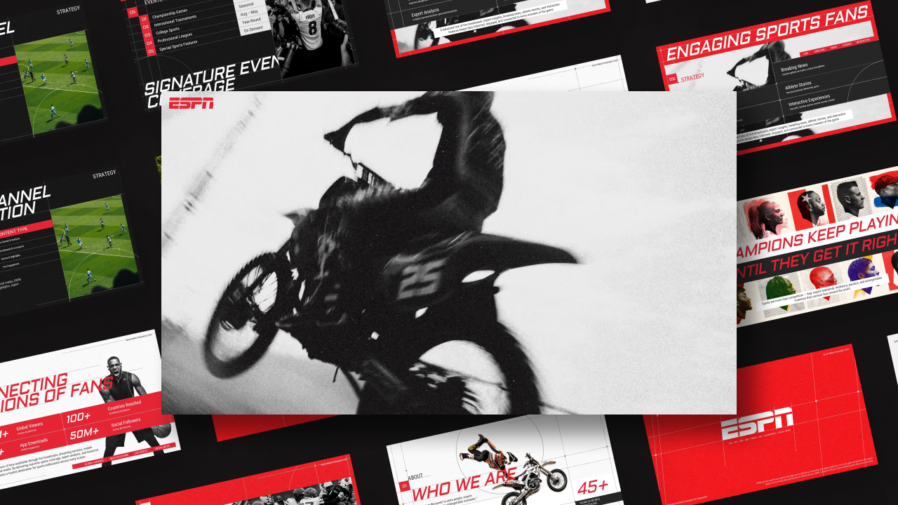 ESPN Sports Media Template - Dynamic motocross action cover slide