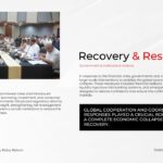 Financial Crisis Recovery Response Slide - Boardroom photo paired with government bailout and stimulus policy narrative