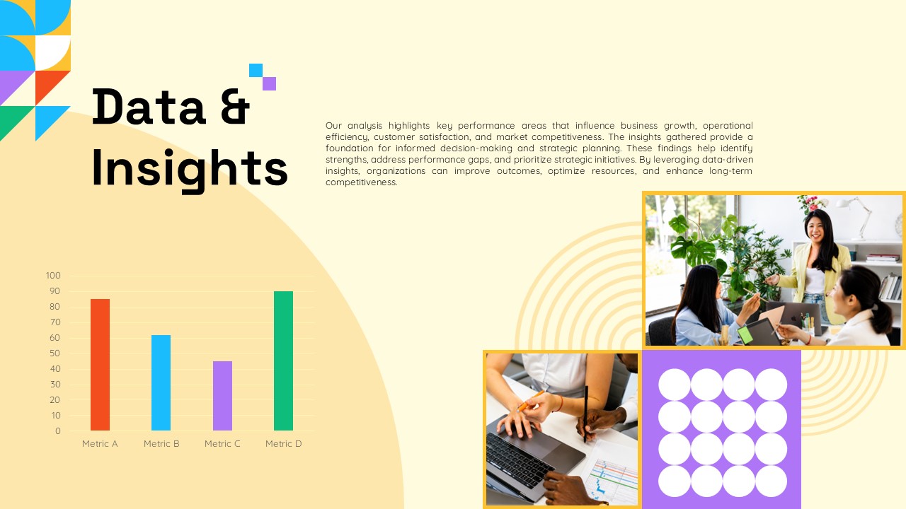 Geometric Style Project Timeline Template - Slide to map out four project phases in a visual roadmap