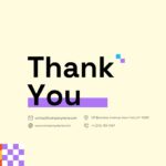 Geometric Style Thank You Template - Closing slide to end your presentation and share contact details