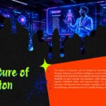 Graffiti Style Template - Future of Education slide with futuristic VR classroom and AI learning narrative