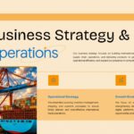 Import Export Business Plan Template - strategy operations slide with container ship and operational growth sections