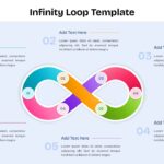 Infinity Loop Diagram Template - 6-step process flow on purple background