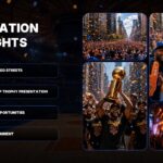 Knicks Parade Template - Celebration highlights slide to showcase key parade activities and fan experiences