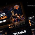 Knicks Parade Template - Overview slide showcasing championship celebration presentation with multiple slide previews
