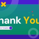 Learning Quiz Thank You Template - closing slide with bold Thank You text in white and yellow on deep purple background